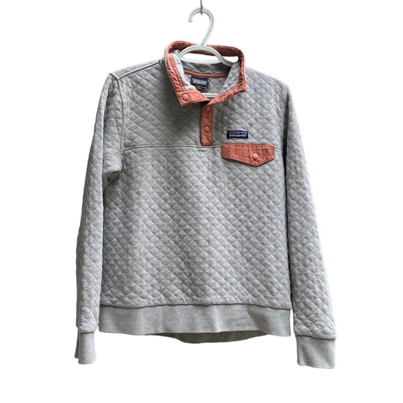 Patagonia Sweaters - Patagonia Quilted Organic Cotton Snap Sweater Size Small